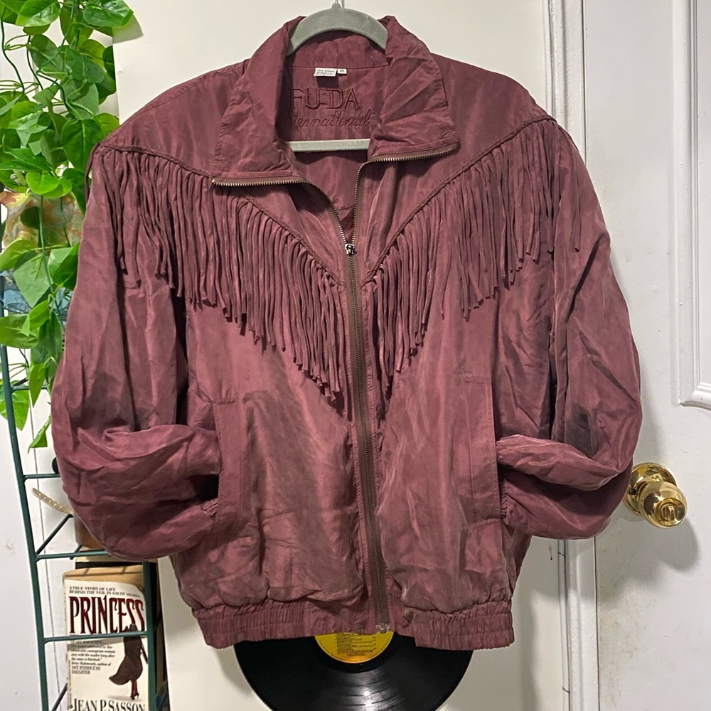 Silk bomber jacket